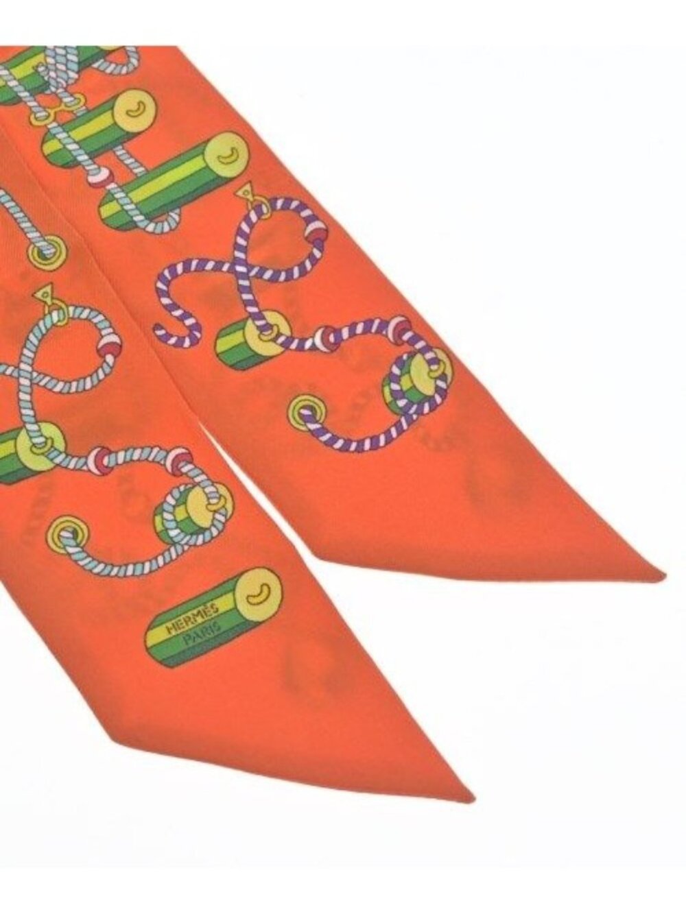 Hermes Bandana Scarf Orange - Picture 4 of 7